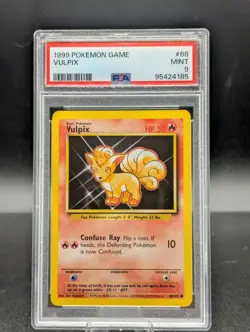 PSA 9 MINT Pokemon 1999 Vulpix Unlimited Base Set Card 68/102 🔥🔥🔥 - Image 1