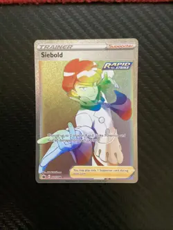 Siebold 221/198 Chilling Reign Full Art Secret Rainbow Rare Pokemon Card NM - Image 1