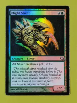 FOIL Might Sliver x1 Premium Deck Series: Slivers 1x MTG Magic the Gathering - Image 1