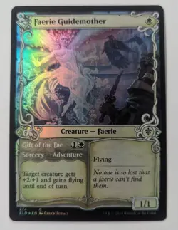 Foil Faerie Guidemother / Gift of the Fae, Showcase, Throne of Eldraine, MTG - Image 1