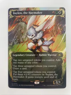 Baylen, the Haymaker (Borderless) (Raised Foil) Bloomburrow Foil - Image 1