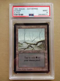 Swamp MTG Magic the Gathering Alpha PSA 9 - Image 1