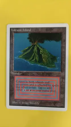 MTG Unlimited Volcanic Island mountain EX - Image 5