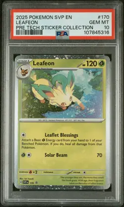 2025 POKEMON SVP EN-SV BLACK STAR PROMO #170 LEAFEON PSA 10 - Image 1