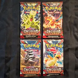 Pokemon Obsidian Flames - 4x Booster Packs Art Set - Factory Sealed - Image 1