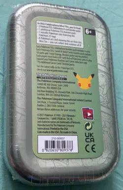 POKEMON TCG CELEBRATIONS MINI TIN with 3 Booster Packs - Image 2