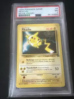 1999 Pokemon Game Movie Promo #4 Pikachu PSA 7 - Image 1