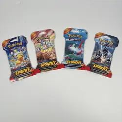 Pokemon TCG Surging Sparks Sleeved Booster Blister Lot of 4 Art Set Sealed NEW - Image 1