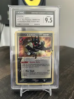 Pokemon TCG Greninja Star SWSH144 Celebrations Black Star Promo Shiny CGC 9.5 - Image 1