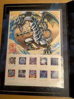 Yu-Gi-Oh! 25th Anniv Blue-Eyes White Dragon Ukiyoe edition Stamp set Japanese - Image 4
