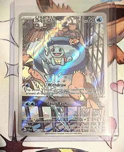 Pokemon TCG Squirtle Stellar Crown Illustration Rare Holo Card 148/142 Sv07 - Image 1