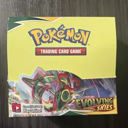 Empty Pokemon Evolving Skies Display Booster Box Only Sword and Shield No Cards - Image 1