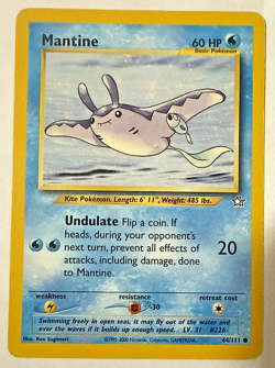 Neo Genesis - Mantine 64/111 Pokemon Card Vintage MP (US Seller) - Image 1