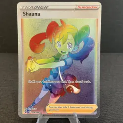 Shauna 278/264 Fusion Strike Rainbow Secret Rare Holo Pokemon TCG Card - Image 1