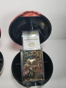 1999 Pokemon 23K Gold-Plated Cards Lot- Mewtwo & Poliwhirl w/ Poke Balls & Boxes - Image 3