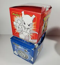1999 Pokemon 23K Gold-Plated Cards Lot- Mewtwo & Poliwhirl w/ Poke Balls & Boxes - Image 4