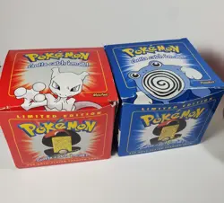 1999 Pokemon 23K Gold-Plated Cards Lot- Mewtwo & Poliwhirl w/ Poke Balls & Boxes - Image 5