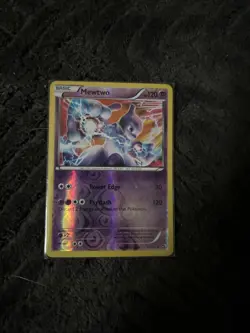 Pokemon Mewtwo TCG Reverse Holo Rare Card 53/113 B&W Legendary Treasures - Image 1
