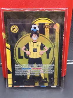 Monkey D Luffy ST13-003 BVB Borussia Dortmund ONE PIECE Card Matchday Promo EN - Image 1