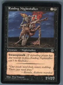 Magic the Gathering MTG Portal Second Age Raiding Nightstalker # Buy 2 Get 1 - Image 1
