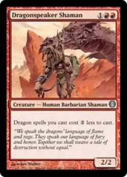 MTG Dragonspeaker Shaman, Duel Decks: Knights vs Dragons, Damaged, English - Image 1