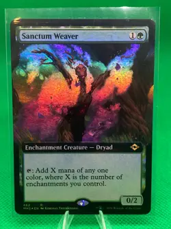 MTG Near Mint Foil Sanctum Weaver (Extended Art) - [Modern Horizons 2] - Image 1