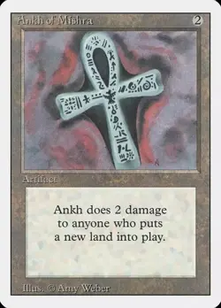 Magic The Gathering REVISED EDITION ANKH OF MISHRA - Image 1