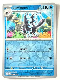 Lumineon 036/142 Reverse Holo Uncommon - Stellar Crown Pokemon TCG Near Mint NM - Image 1