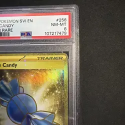 2023 POKEMON SVI EN-SCARLET & VIOLET HYPER RARE #256 RARE CANDY PSA 8 - Image 5