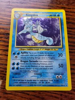 Kingdra 8/111 MP* Holo Rare Neo Genesis Unlimited Edition Pokemon WOTC - Image 1