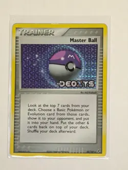 Master Ball 88/107 Deoxys Reverse Holo front/back image pokemone tcg - Image 1