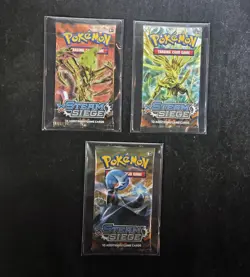 XY Steam Siege - Sealed 3 Booster Pack Lot Set - Pokemon XY TCG - Image 1