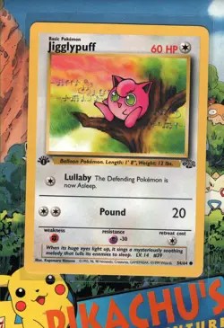 Pokemon TCG Jigglypuff 54/64 1st Edition Jungle Set Non-Holo NM - Image 1