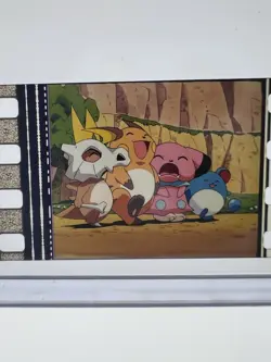Pokemon The Movie Cubone Raichu Snubbull Marill Authentic 35MM Film Cell NM - Image 1