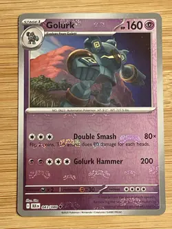 Pokemon Golurk 043/086 Masterball Reverse Holo Black Bolt S&V Pack Fresh - Image 1