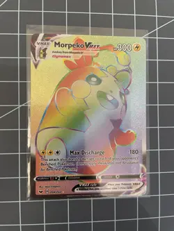 Morpeko VMAX 204/202 Secret Rainbow 2020 Sword & Shield Pokemon TCG MINT - Image 1
