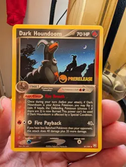 Pokemon Team Rocket Prerelease Stamped Promo Dark Houndoom 37/109 PLAYED! - Image 1