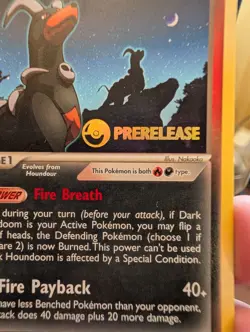 Pokemon Team Rocket Prerelease Stamped Promo Dark Houndoom 37/109 PLAYED! - Image 2