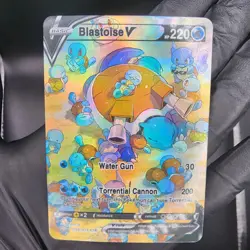 Pokemon Blastoise V Custom Made Fan Art Holo With Texture - Image 1