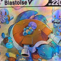 Pokemon Blastoise V Custom Made Fan Art Holo With Texture - Image 3