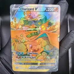 Pokemon Charizard V Custom Made Fan Art Holo With Texture - Image 1