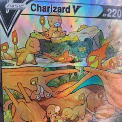 Pokemon Charizard V Custom Made Fan Art Holo With Texture - Image 3