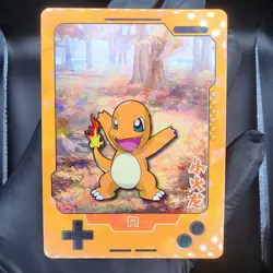 Pokemon Charmander Gameboy Custom Made Fan Art Glossy Holo - Image 1
