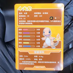 Pokemon Charmander Gameboy Custom Made Fan Art Glossy Holo - Image 2