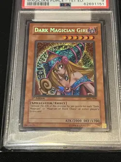 2003 YU-GI-OH! MFC-MAGICIAN'S FORCE 1ST EDITION #000 DARK MAGICIAN GIRL PSA 9 - Image 3