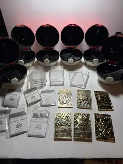 Pokemon 1999 Burger King 23k Gold Plated Trading Cards, - Image 1