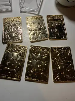 Pokemon 1999 Burger King 23k Gold Plated Trading Cards, - Image 5