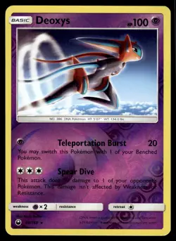 Deoxys 69/168 Reverse Holo Celestial Storm Pokemon Card - Image 1