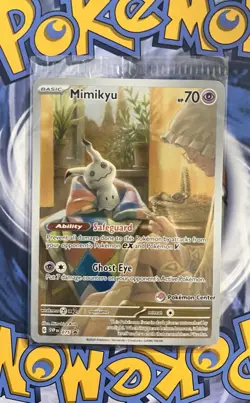 Mimikyu SVP 075 Pokemon Center Stamped Promo Card, Sealed - Image 1