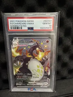 Pokemon Card Charizard VMAX SV107/SV122 Shining Fates Shiny Vault PSA 10 - Image 2